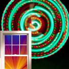 VERY Light 12oz 36" LED Hula Hoop 21 x Strobe Dragonfly Rasta Batt & Charger :)