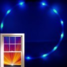 LED performance Hoop,12ounces .75" HDPE, 12 Blue Ultra Bright 36" w Battery/Cha