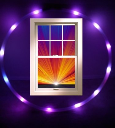 36" Ultra LIght 12 LED HOOP Purple/ UV Ultraviolet-Blacklight .75" HDPE tube 12o