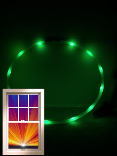 LED performance Hoop, 12oz .75" HDPE, 12 GREEN Ultra Bright 36" + Batt & Charger