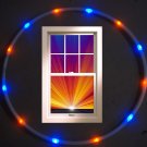DENVER Orange and blue LED Hula Hoop 36 inches Weighs only 12oz +Battery/charger