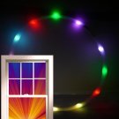 LED Hula Hoop,12oz .75" HDPE, 12 RGB Color Changing Slow 36" + Batt&Charger