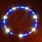 21 LED Hula Hoop 36" Blue and White strobing strobe Weighs 12oz +Charger/Battery