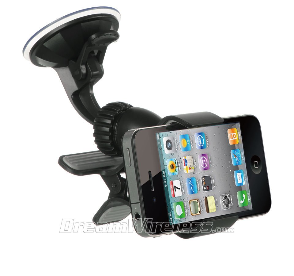 UNIVERSAL CAR MOUNT HOLDER FOR GPS IPHONE® PDA MOBILE PHONE MP4 USA