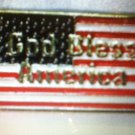 Patriotic God Bless America Flag Clutch Pins, Lot of 12 pc(s) Vintage Red