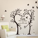 LARGE Family Inspirational Love Tree Wall Art Sticker, Wall Sticker Decal
