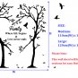 LARGE Family Inspirational Love Tree Wall Art Sticker, Wall Sticker Decal