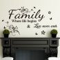 Large Family Inspirational Wall ART Quotes Vinyl Wall Sticker/Decal