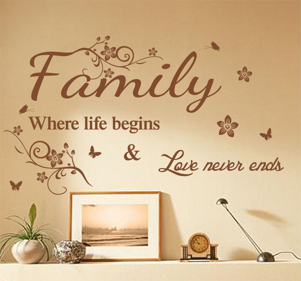 Large Family Inspirational Wall ART Quotes Vinyl Wall Sticker/Decal