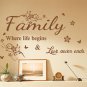 Large Family Inspirational Wall ART Quotes Vinyl Wall Sticker/Decal