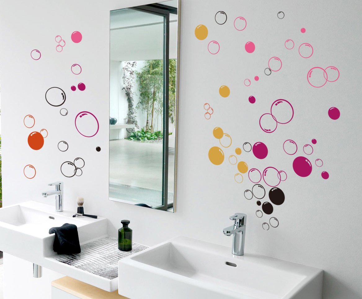 90x Multi Size Bubbles Bathroom, Shower Door, Vinyl Wall Stickers