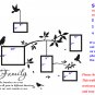 Multi Size Photo Frames with Birds & Quotes Wall Art VINYL Stickers