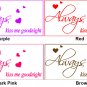 Large 'Always Kiss Me Goodnight' Bedroom Wall ART Quotes Vinyl Sticker, DIY Wall Decal
