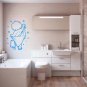 Large Bathroom, Shower Door, Wall Art Vinyl stickers, Wall Decal
