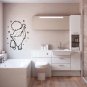 Large Bathroom, Shower Door, Wall Art Vinyl stickers, Wall Decal