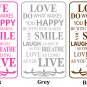 Love Inspirational Quotes Art Vinyl Wall Sticker, Home Wall Decal