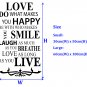 Love Inspirational Quotes Art Vinyl Wall Sticker, Home Wall Decal