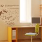 Large 'Dance in the Rain' Wall ART Quotes Vinyl Sticker, DIY Wall Decal