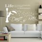 Large 'Dance in the Rain' Wall ART Quotes Vinyl Sticker, DIY Wall Decal