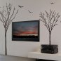 Large Twin Tree Branches & Birds Art Vinyl Wall Sticker, Wall Decal