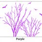 Large Twin Tree Branches & Birds Art Vinyl Wall Sticker, Wall Decal