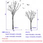 Large Twin Tree Branches & Birds Art Vinyl Wall Sticker, Wall Decal