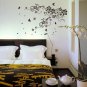 Large Vine Flowers with Butterflies Wall Art Vinyl Sticker