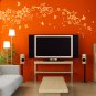 Large Vine Flowers with Butterflies Wall Art Vinyl Sticker