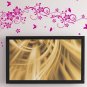Large Vine Flowers with Butterflies Wall Art Vinyl Sticker