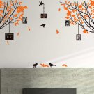 Large Tree Branches with Birds and Photo Frames Wall Art Vinyl Sticker