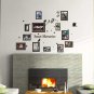 Multi Size Photo Frames with Birds, DIY Wall Art Vinyl Stickers