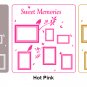Multi Size Photo Frames with Birds, DIY Wall Art Vinyl Stickers