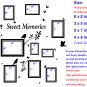 Multi Size Photo Frames with Birds, DIY Wall Art Vinyl Stickers