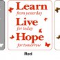 'Learn, Live, Hope' Wall Art Quotes Vinyl Sticker