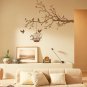 Large 'Tree Branch with Birds & Cage' Wall Art Vinyl Sticker, Wall Decal