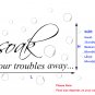 Bathroom Wall Art Quote Vinyl Sticker - Soak Your Troubles Away