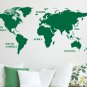 'Large World Map' Wall Art Vinyl Sticker, Home DIY Wall Art Decal