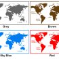 'Large World Map' Wall Art Vinyl Sticker, Home DIY Wall Art Decal