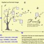 [X Large] Family Photo Tree & Birds Art Vinyl Wall Sticker, DIY Wall Decal
