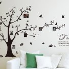 [Medium] Family Photo Tree & Birds Art Vinyl Wall Sticker, DIY Wall Decal