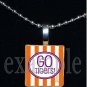 GO TIGERS Orange & Purple Mascot Team Jersey School Pendant Necklace or Keychain