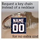 BEARS Navy Orange White Team Mascot Keychain