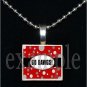GO DAWS BULLDOGS Black & Red Team Mascot Pendant Necklace or Keychain