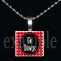 GO DAWGS Black & Red Team Mascot Pendant Necklace or Keychain