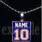 GATORS PERSONALIZED JERSEY Blue & Orange Team Mascot Pendant Necklace or Keychain