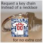 CARDINALS PERSONALIZED JERSEY Baseball Red, White & Blue Team Mascot Keychain