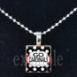 GO CARDINALS Red, White, Black & Yellow Team Mascot Pendant Necklace or Keychain
