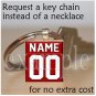 CARDINALS PERSONALIZED JERSEY Red, White, Black & Yellow Team Mascot Keychain