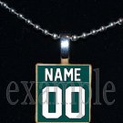 EAGLES Green, Black & Silver PERSONALIZED JERSEY Team Mascot Pendant Necklace or Keychain
