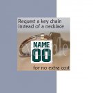EAGLES Green, Black & Silver Team Mascot KEYCHAIN option